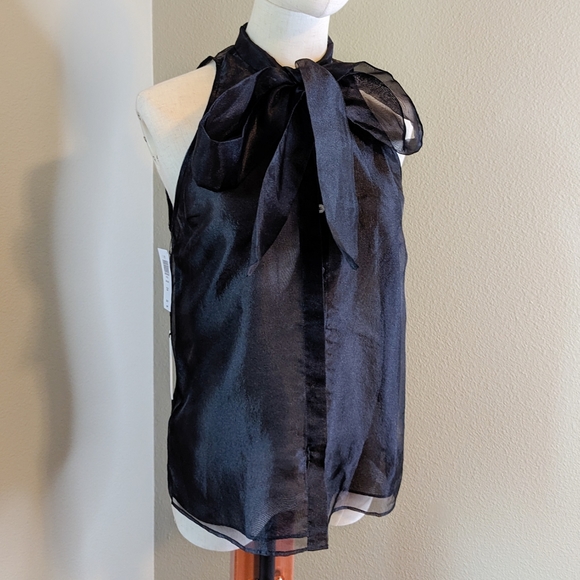 Aritzia Babaton Julius Sleeveless Semi Sheer Blouse NWT size XS 🆕 - Picture 1 of 8